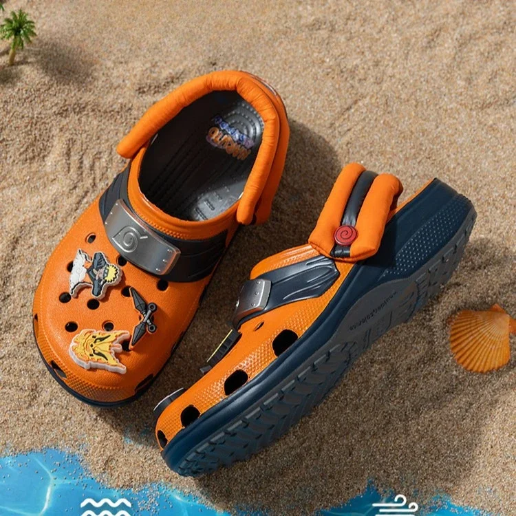 Naruto Cave Shoes Summer Slippers Outdoor Beach Shoes Adult Style Daily Travel Anime Style Breathable Non Slip Sandals