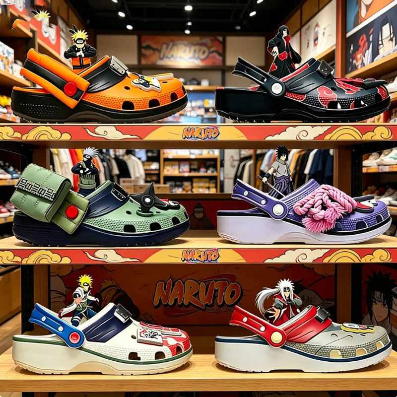 Naruto Cave Shoes Summer Slippers Outdoor Beach Shoes Adult Style Daily Travel Anime Style Breathable Non Slip Sandals