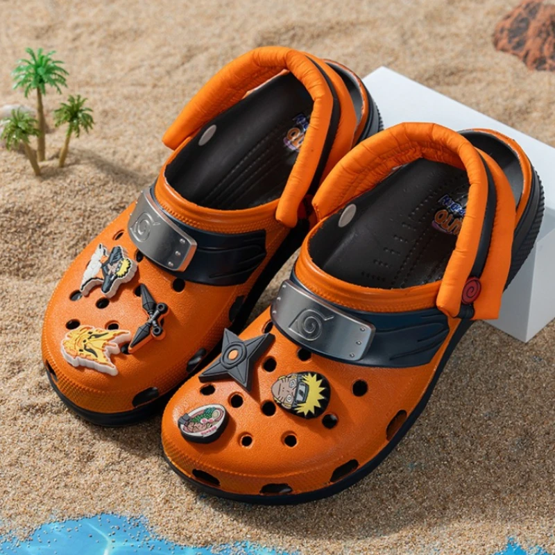 Naruto Cave Shoes Summer Slippers Outdoor Beach Shoes Adult Style Daily Travel Anime Style Breathable Non Slip Sandals