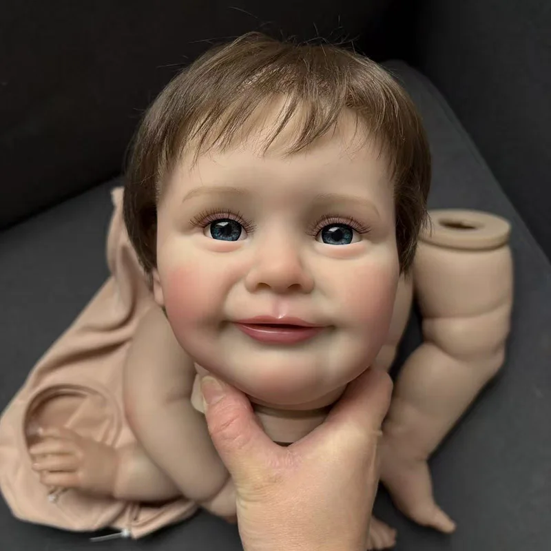 NPK 25'' Unfinished Large Size Reborn Zoe DIY Doll Kit Lifelike Already Painted 3D Skin Visible Veins Parts
