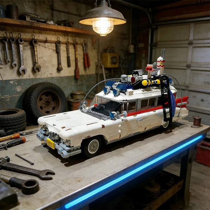 New In Stock Ghostbuster Ecto-1 Building Blocks Car Model Bricks for Adults Toys Halloween Christmas Gifts