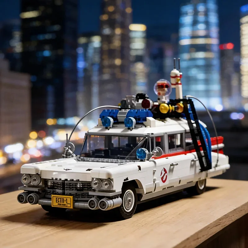 New In Stock Ghostbuster Ecto-1 Building Blocks Car Model Bricks for Adults Toys Halloween Christmas Gifts