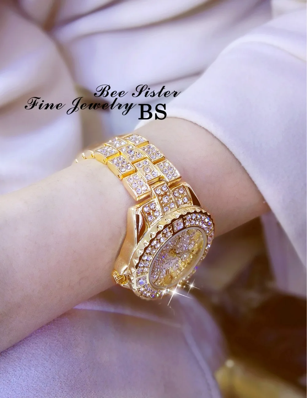 Women Watches Diamond Gold Watch Ladies Wrist Watches Luxury Brand Rhinestone Women's Bracelet Watches Female Relogio Feminino