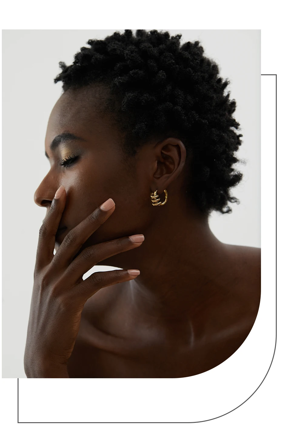Yhpup Stainless Steel Twisted Hoop Earrings for Women Waterproof PVD Gold Plated Fashion Geometric Metal Jewelry Aretes De Mujer