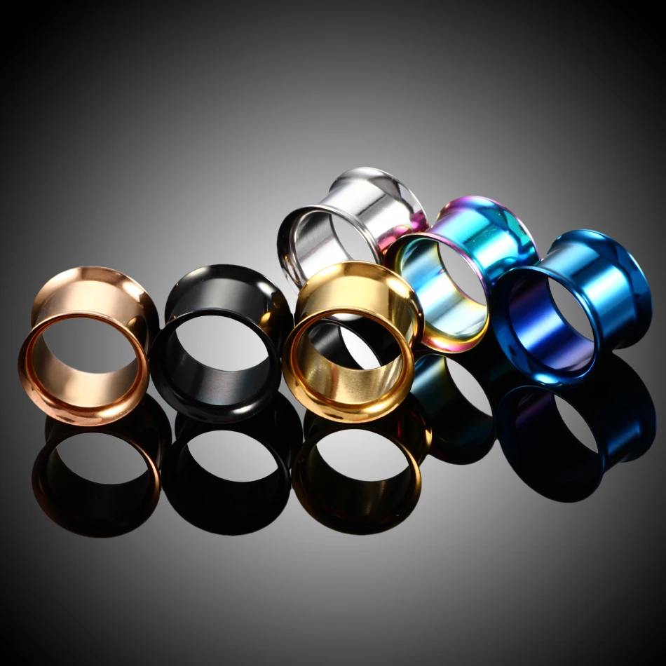1Pair 316L Stainless Steel Ear Gauges Ear Plugs and Tunnels Ear Piercings Earlets Screwed Earring Expander Body Piercing Jewelry