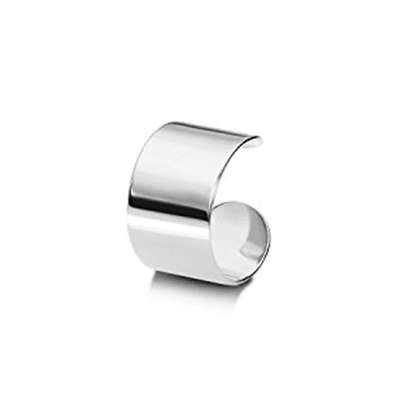 2pcs Fashion Stainless Steel Punk Rock Ear Clip Cuff Wrap Earrings No piercing-Clip On Cartilage Wrap Fake Earring