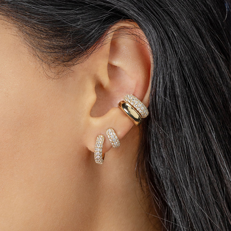 CRMYA Gold color Hoop Earrings For Women Fashion CZ Zircon Piercing Women's Stud Dangle Earrings 2022 Jewelry Wholesale
