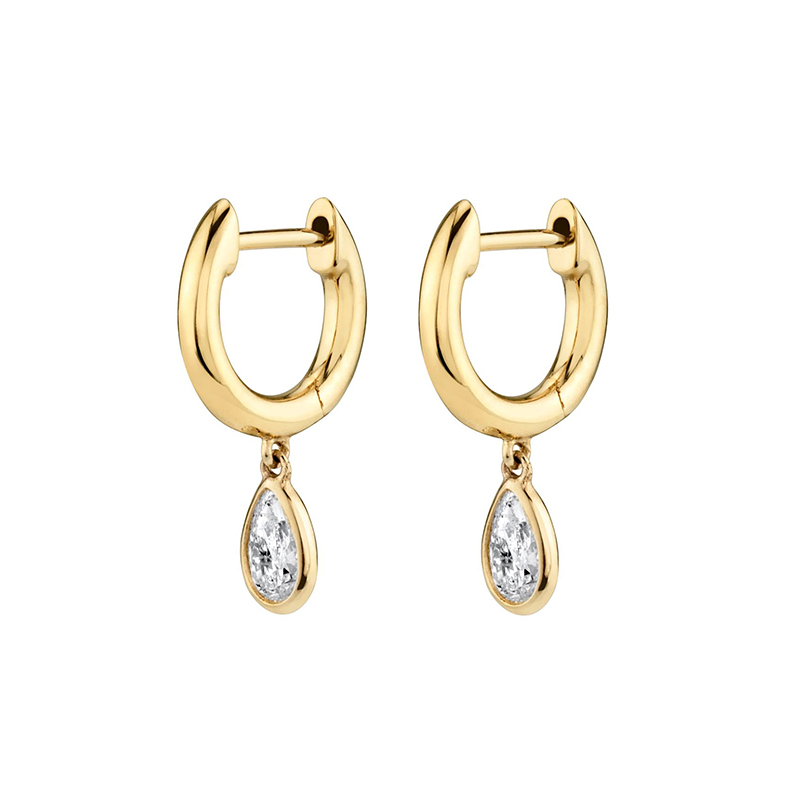 CRMYA Gold color Hoop Earrings For Women Fashion CZ Zircon Piercing Women's Stud Dangle Earrings 2022 Jewelry Wholesale