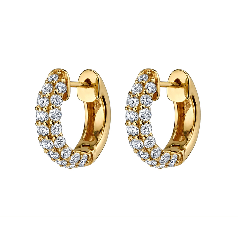 CRMYA Gold color Hoop Earrings For Women Fashion CZ Zircon Piercing Women's Stud Dangle Earrings 2022 Jewelry Wholesale