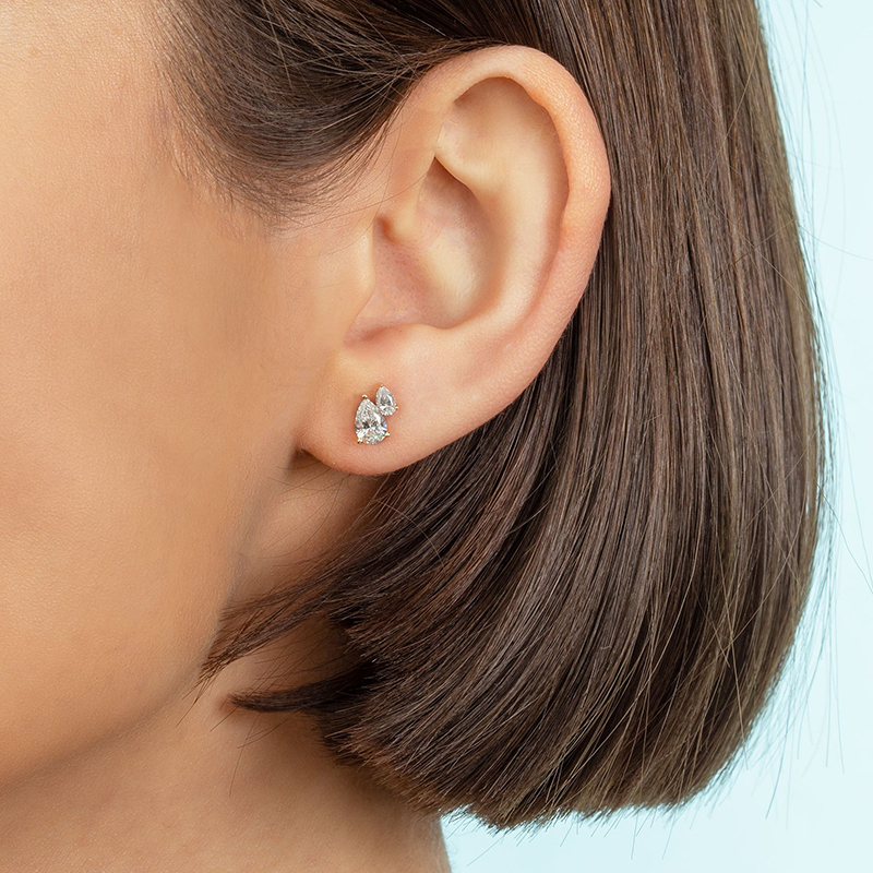 CRMYA Gold color Hoop Earrings For Women Fashion CZ Zircon Piercing Women's Stud Dangle Earrings 2022 Jewelry Wholesale