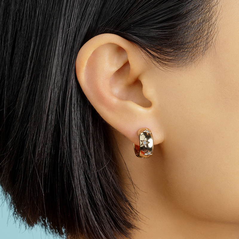CRMYA Gold color Hoop Earrings For Women Fashion CZ Zircon Piercing Women's Stud Dangle Earrings 2022 Jewelry Wholesale