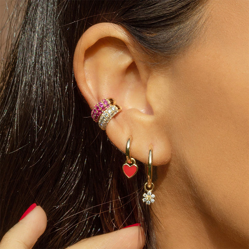 CRMYA Gold color Hoop Earrings For Women Fashion CZ Zircon Piercing Women's Stud Dangle Earrings 2022 Jewelry Wholesale