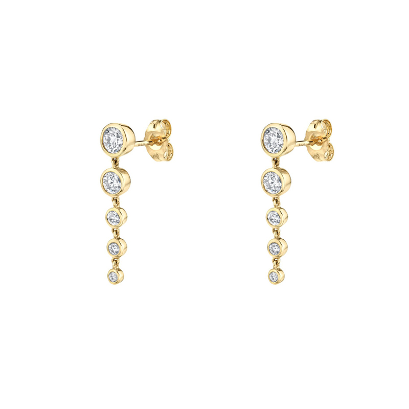CRMYA Gold color Hoop Earrings For Women Fashion CZ Zircon Piercing Women's Stud Dangle Earrings 2022 Jewelry Wholesale
