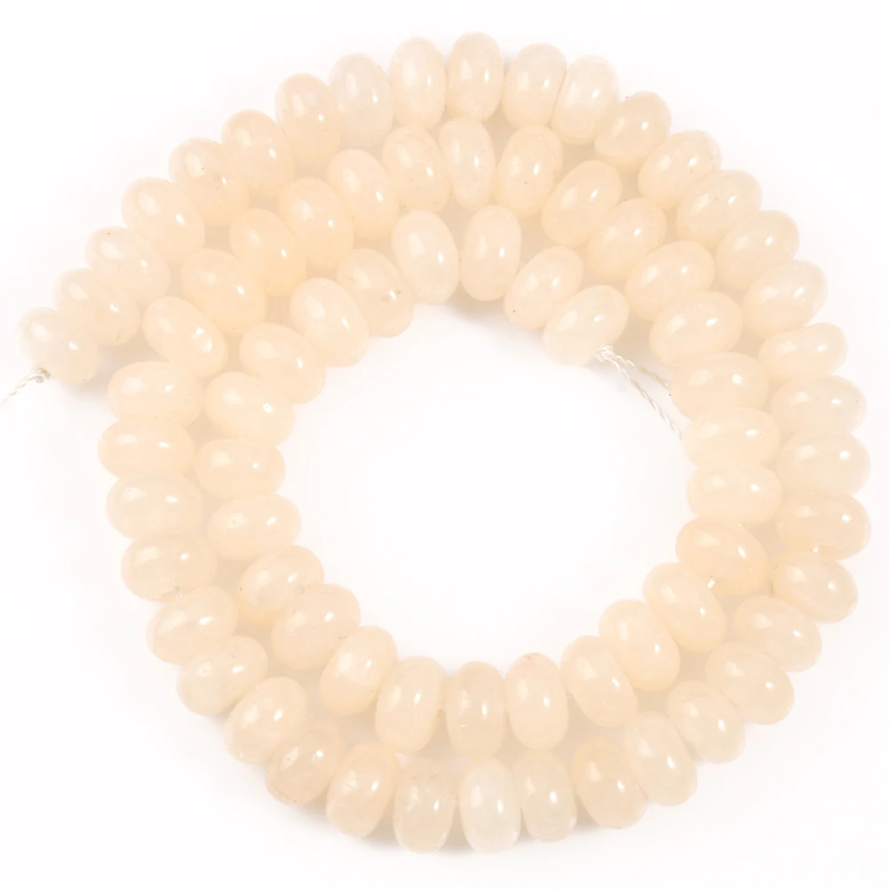 Natural Gem Stone Morganite Angelite Jades Aquamarines Rondelle Spacer Beads for Jewelry Making DIY Bracelet 15'' Wholesale