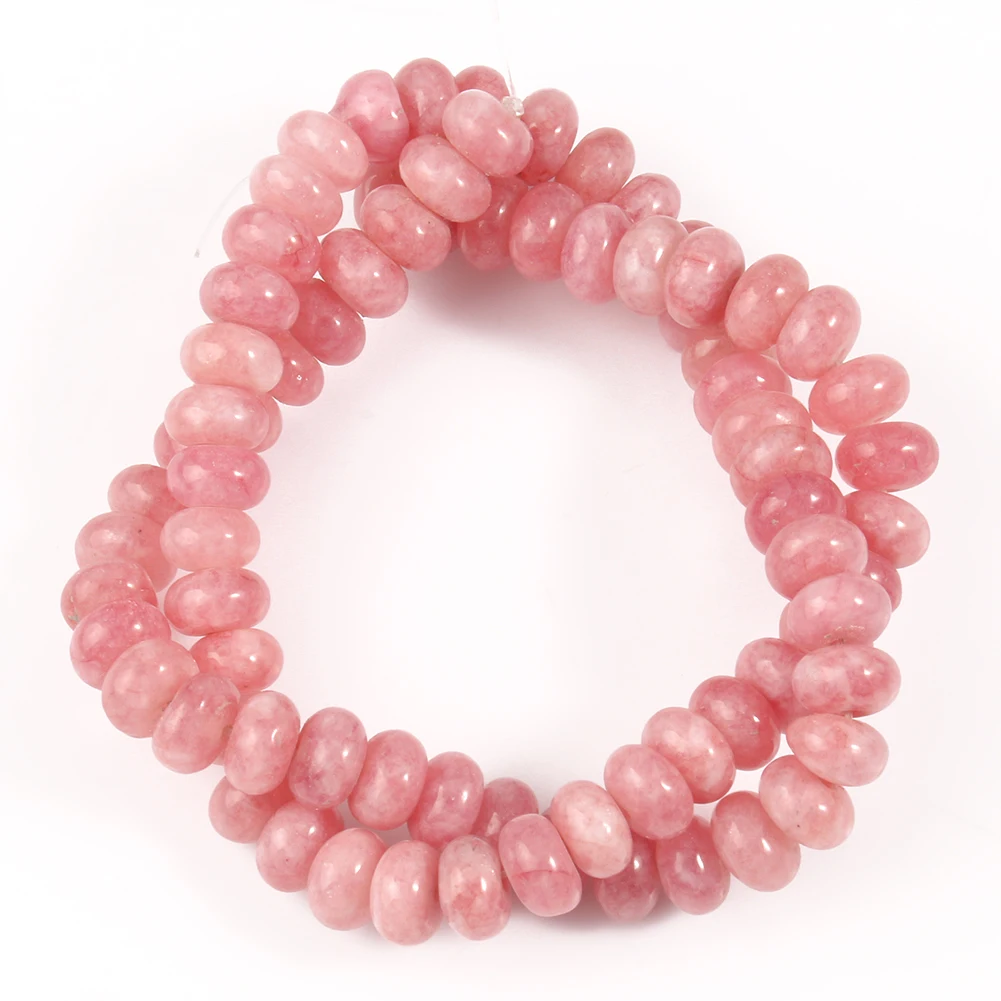 Natural Gem Stone Morganite Angelite Jades Aquamarines Rondelle Spacer Beads for Jewelry Making DIY Bracelet 15'' Wholesale