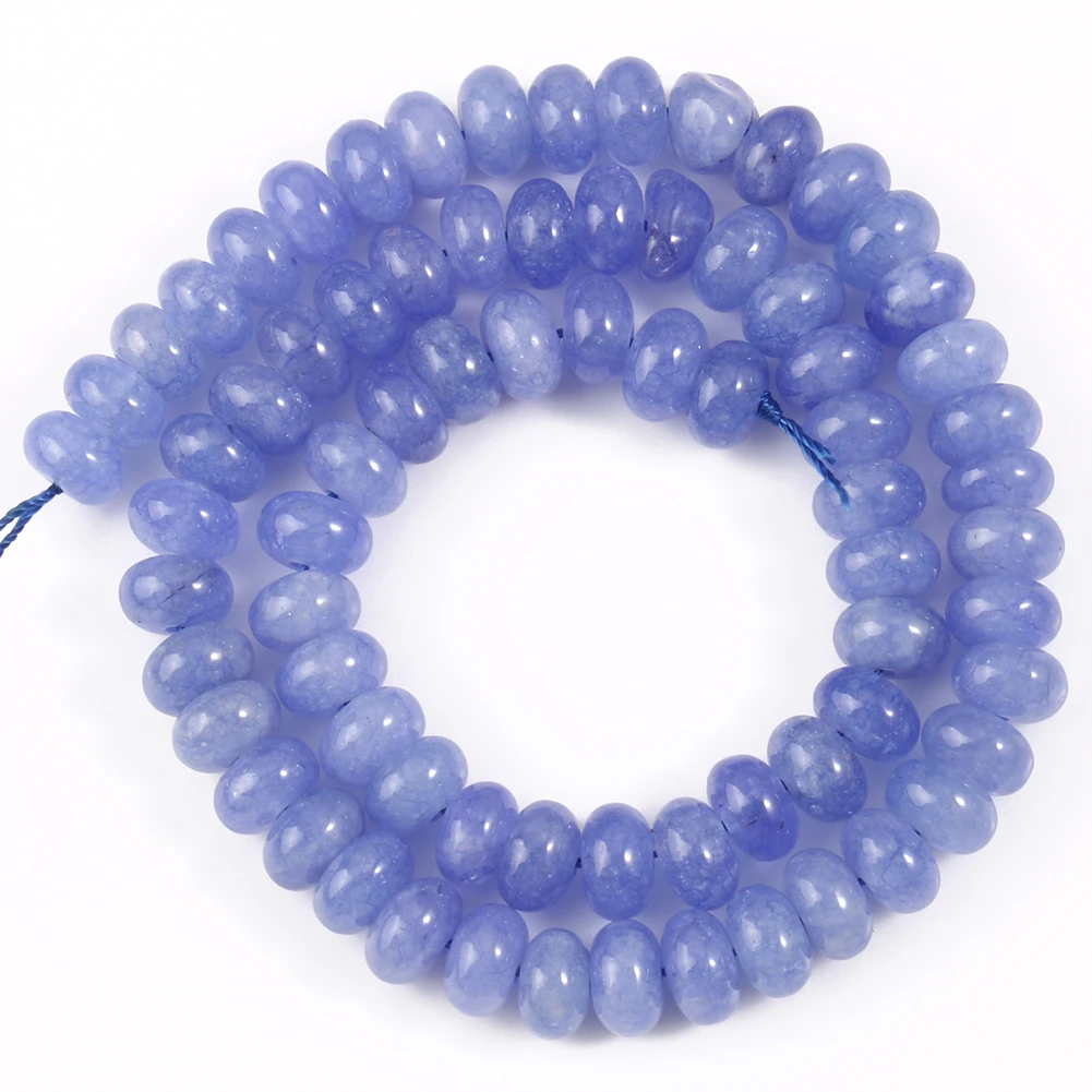 Natural Gem Stone Morganite Angelite Jades Aquamarines Rondelle Spacer Beads for Jewelry Making DIY Bracelet 15'' Wholesale