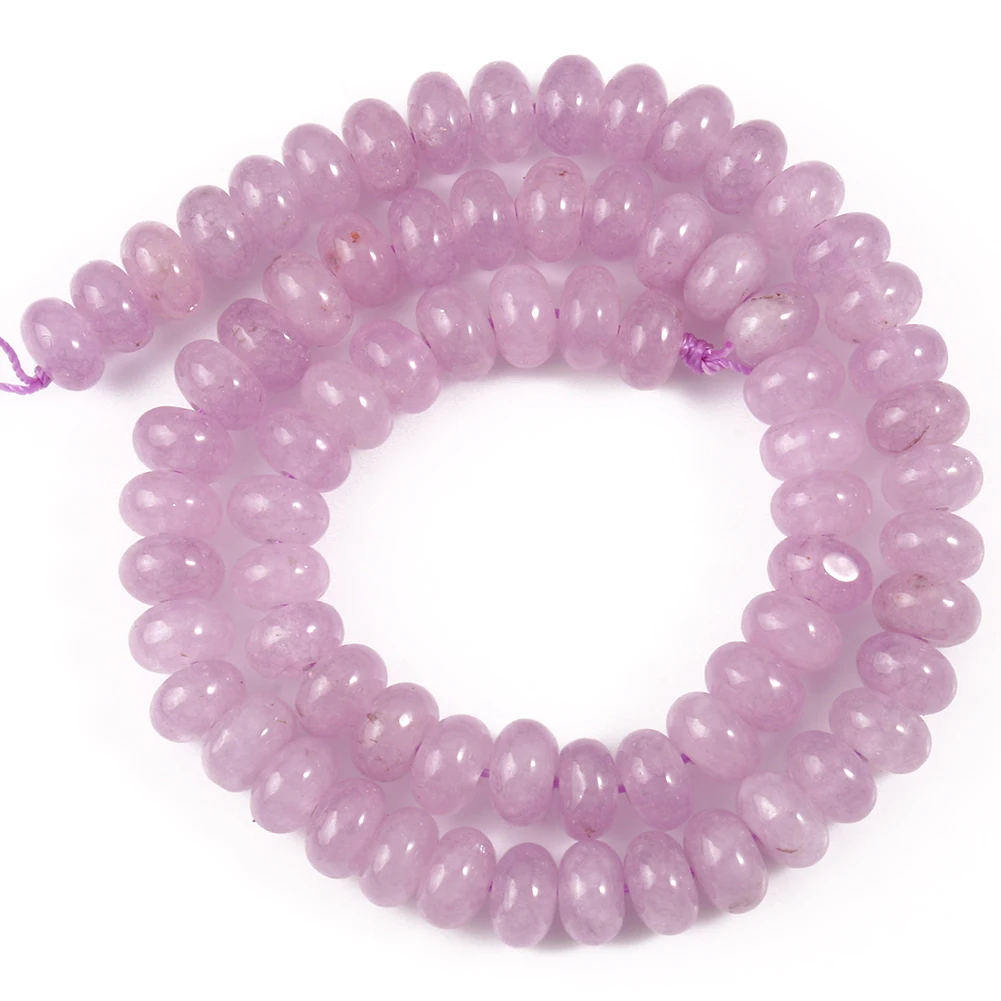 Natural Gem Stone Morganite Angelite Jades Aquamarines Rondelle Spacer Beads for Jewelry Making DIY Bracelet 15'' Wholesale