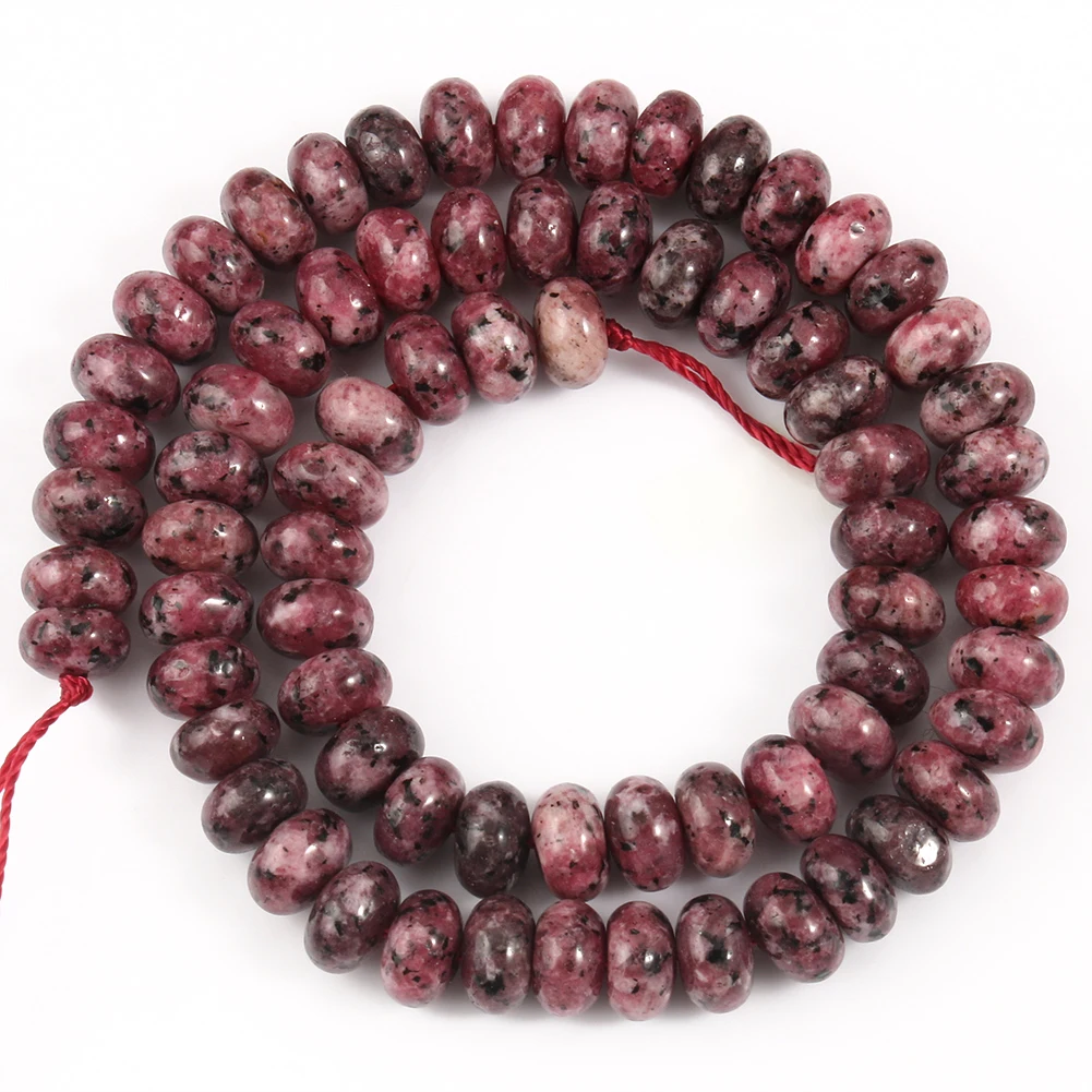 Natural Gem Stone Morganite Angelite Jades Aquamarines Rondelle Spacer Beads for Jewelry Making DIY Bracelet 15'' Wholesale