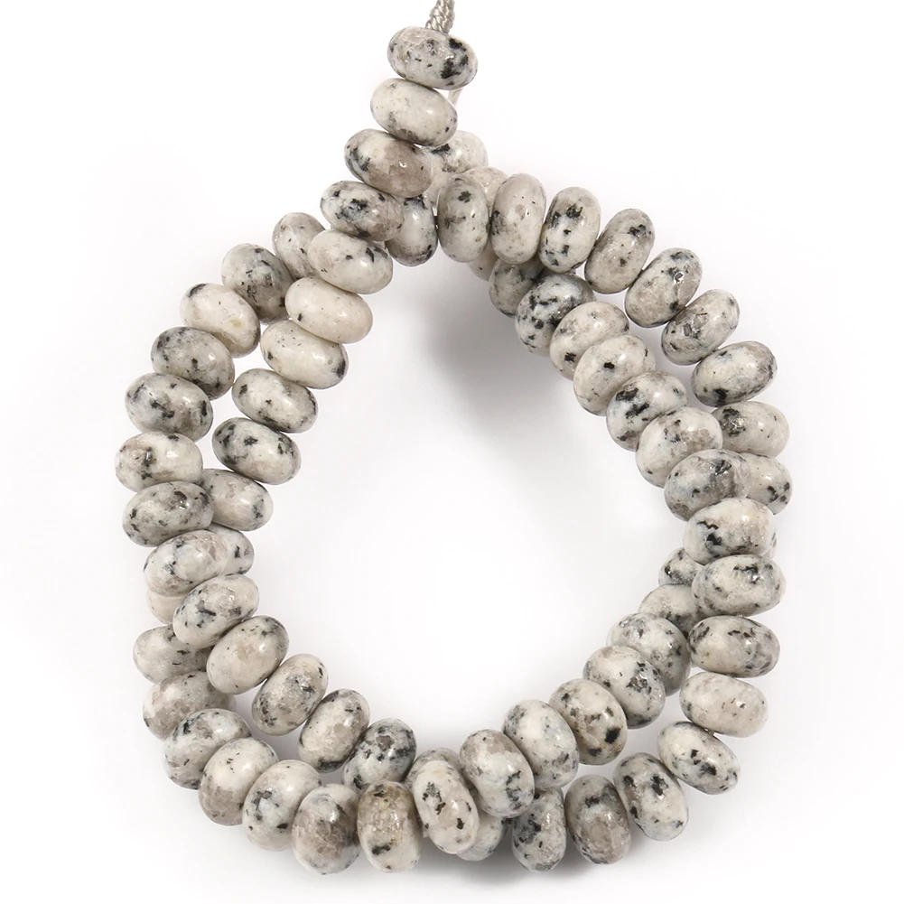Natural Gem Stone Morganite Angelite Jades Aquamarines Rondelle Spacer Beads for Jewelry Making DIY Bracelet 15'' Wholesale