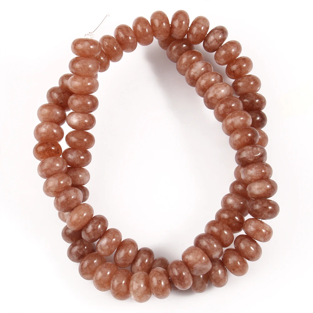 Natural Gem Stone Morganite Angelite Jades Aquamarines Rondelle Spacer Beads for Jewelry Making DIY Bracelet 15'' Wholesale