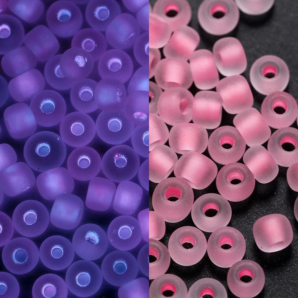 600Pcs/Lot 3mm Frosted Luminous Seed Beads Loose Spacer Beads for DIY Necklace Bracelet Earrings Jewelry Making Accessories