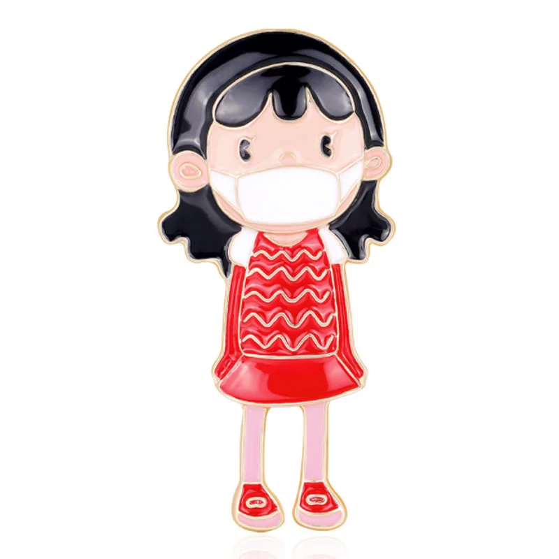 Cute White Nurse Brooch Lovely Doctor Hospital Medical Stethoscope Badge Lapel Pins Brooches Jewelry Accessory Holiday Gift