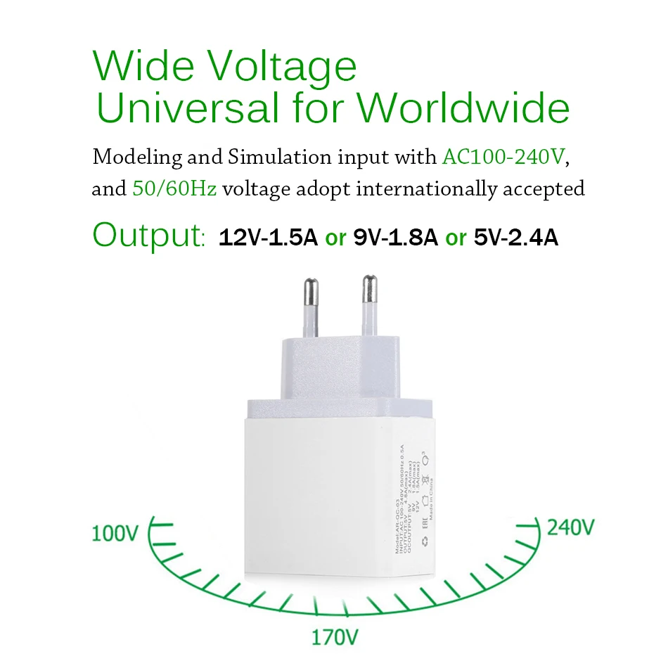 Fast 3 USB Charger Quick Charge 3.0 Fast USB Wall Charger Portable Mobile Charger QC 3.0 Adapter for Xiaomi iPhone X EU US Plug