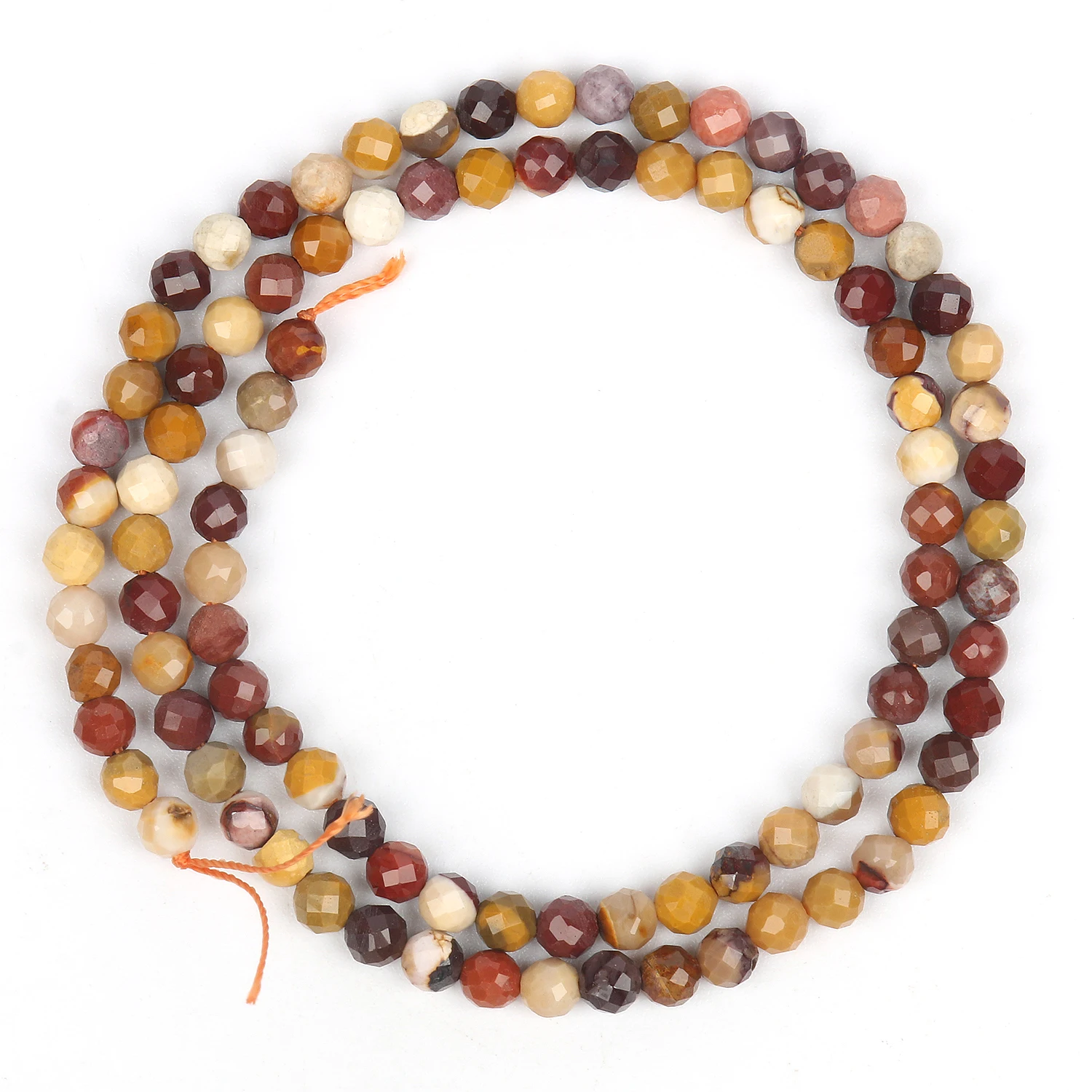 3 4mm Natural Faceted Mixed Mookaite Gems Stone Loose Spacer Beads for Jewelry DIY Making Bracelet Earrings Accessories 15''