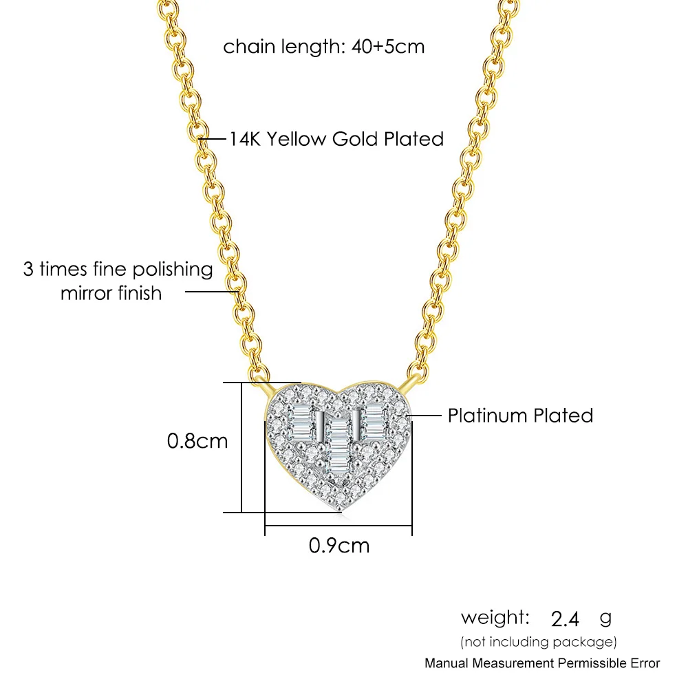 Aesthetic Pendant Necklaces for Women Korean Crystal Heart Gold Color Female Choker Chain on The Neck Jewelry Accessories N564