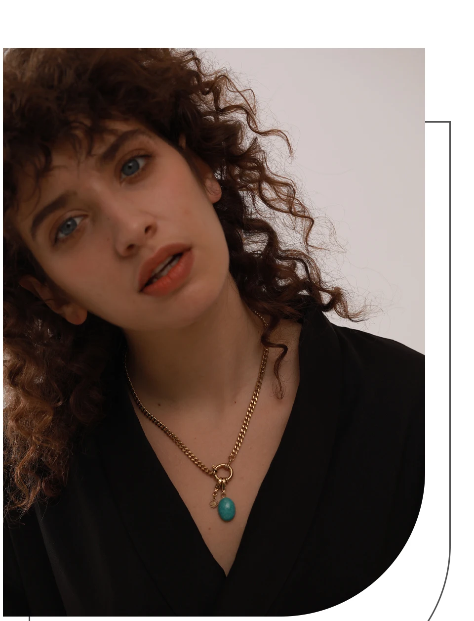 Yhpup Stainless Steel Blue Natural Stone Star Chain Collar Necklace Waterproof Jewelry Delicate Charm Collier for Women