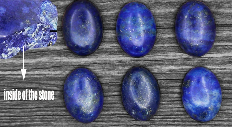 Vintage Oval Lapis Lazuli Jewelry Sets Natural Stone Tiger Eye Quartz Necklace Earrings Ring Fashion Set