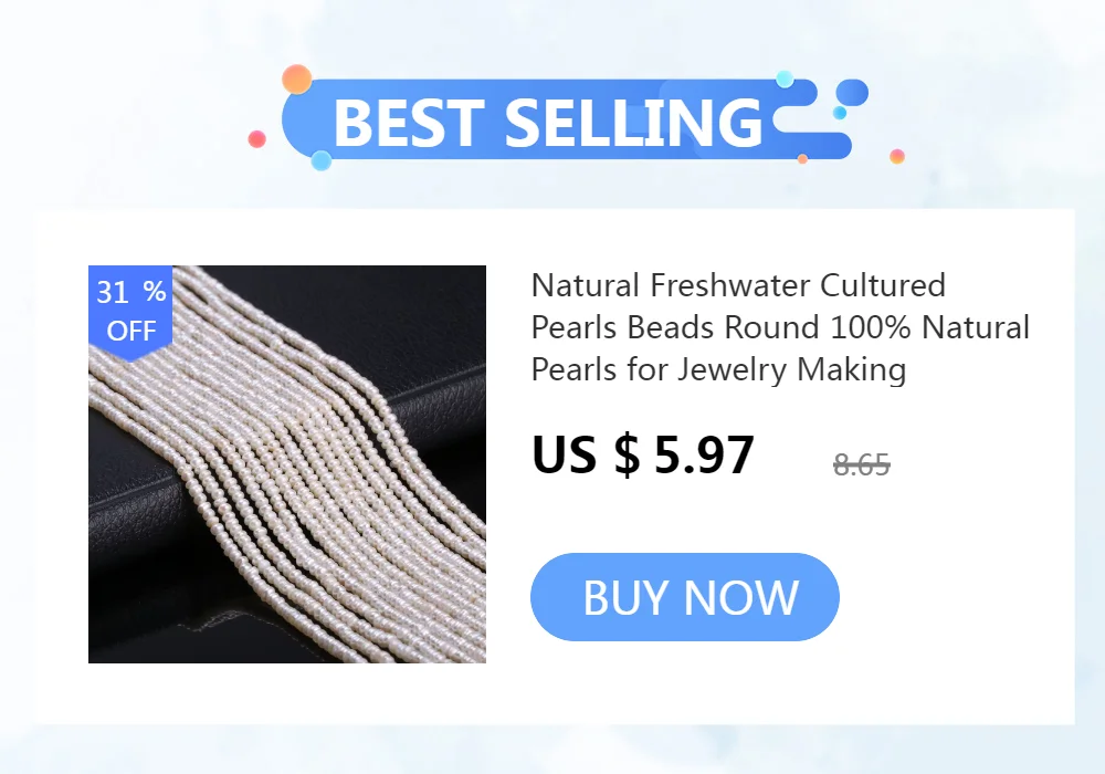 100% Natural Freshwater Pearl Rice Beads Exquisite Spacer Loose Bead For Jewelry Making DIY Charms Bracelet Necklace Accessories
