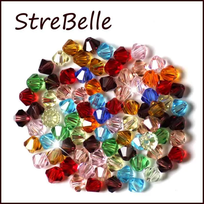 StreBelle AAA Crystal Bicone Bead 5301 200PCS/LOT 3MM 4MM 5MM 6MM 8MM 10MM Czech Loose Facet Glass Beads for DIY Jewelry Making