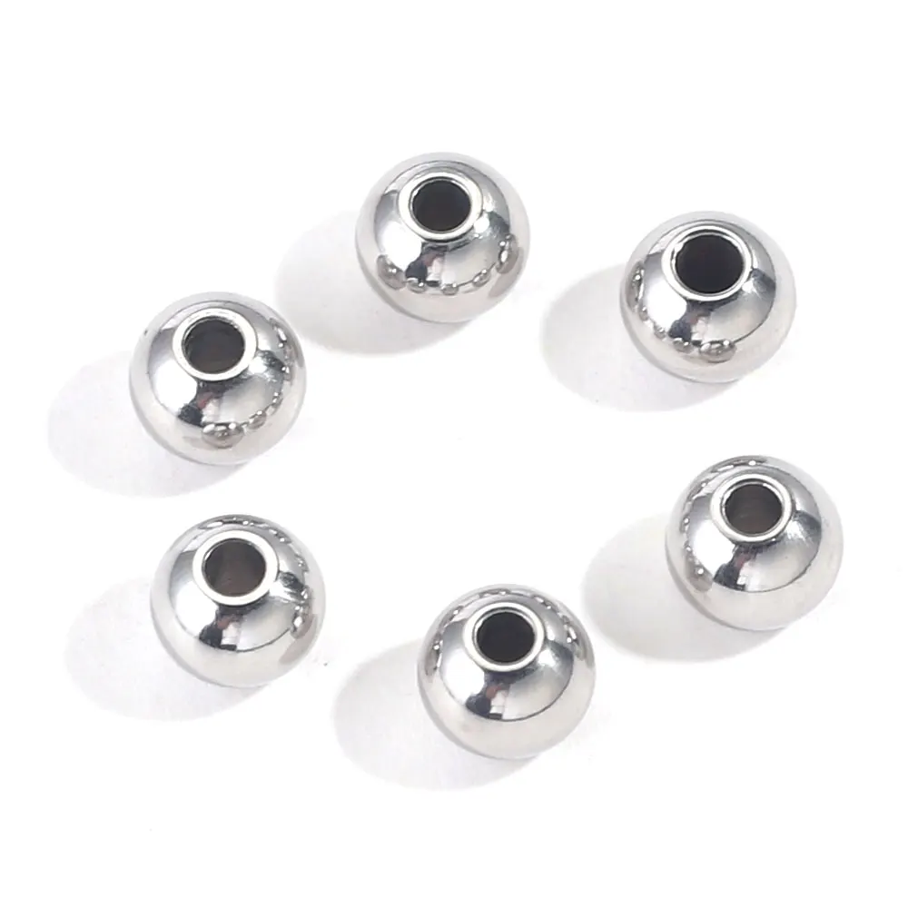 Stainless Steel Spacer Beads For Bracelets Jewelry Interlayer DIY Separators For Stainless Steel Jewelry Materials Accessories