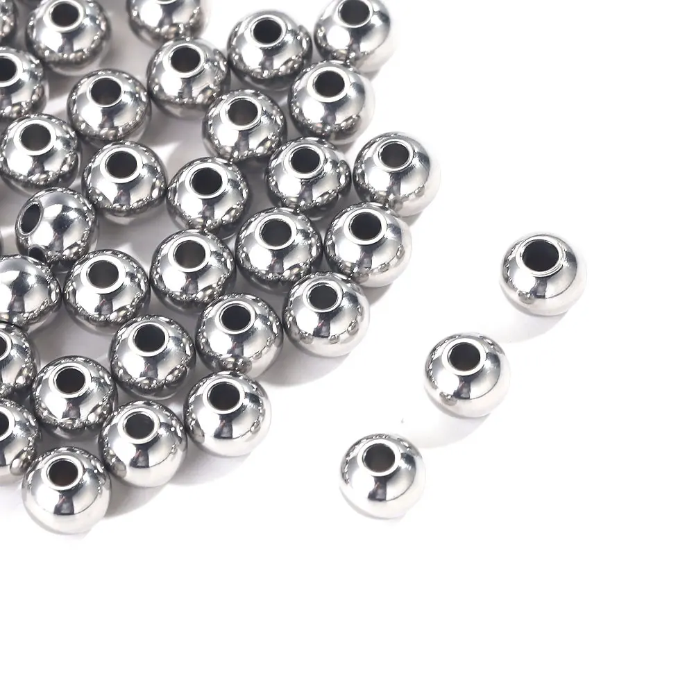 Stainless Steel Spacer Beads For Bracelets Jewelry Interlayer DIY Separators For Stainless Steel Jewelry Materials Accessories