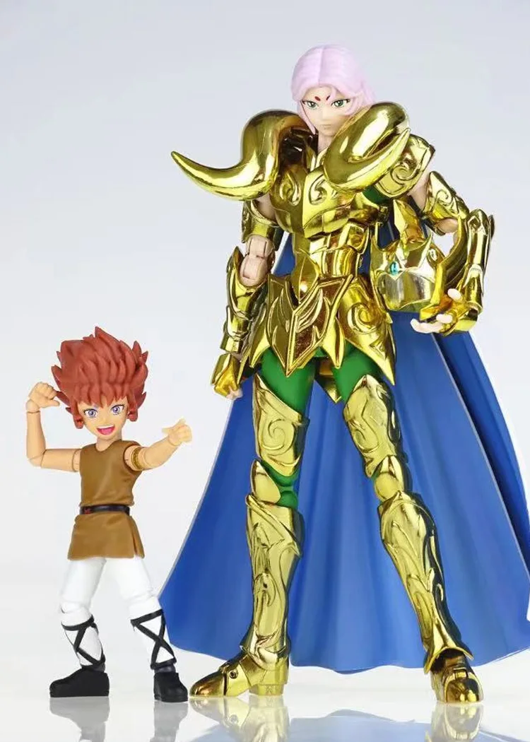 ST/ShineTime Saint Seiya Myth Cloth EX Aries Mu KiKi Gold Knights of the Zodiac PVC Action Figure Model In Stock