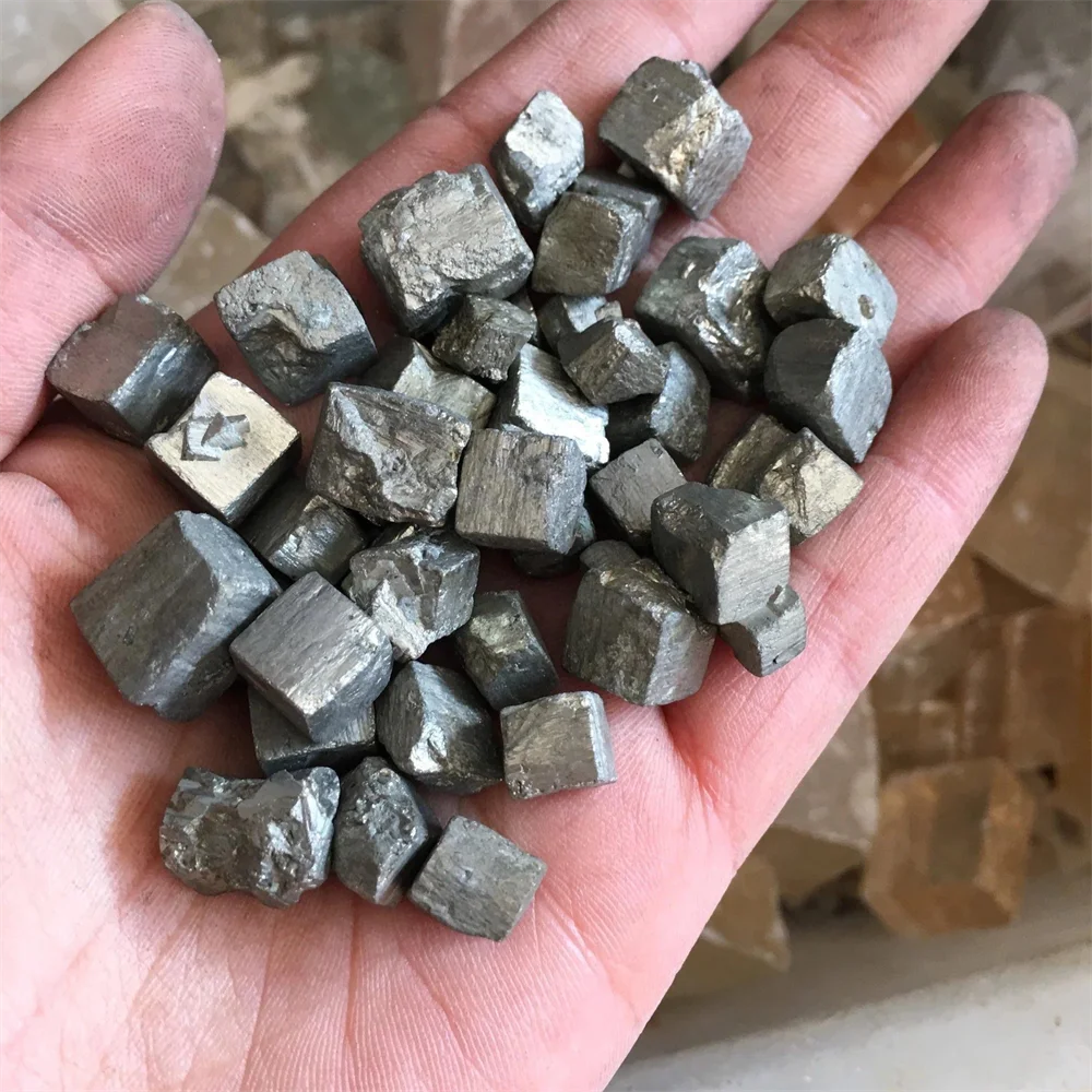 Natural High Density Cubic Pyrite Stone Fool's Gold Rough Irregular Ore Mineral Teaching Specimen Ornaments