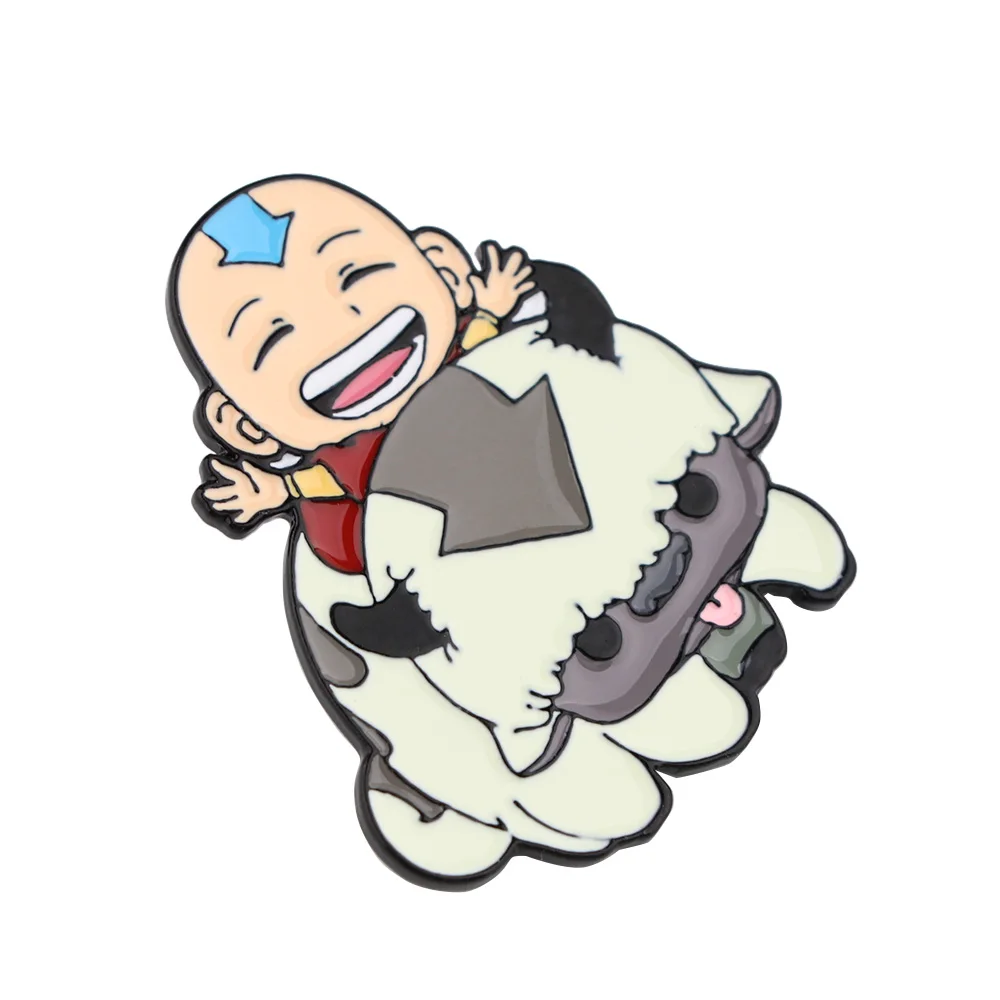 Cartoon Anime Avatar Appa Enamel Pin Cute Anime Badges Brooch for Clothes Backpack Hat Fashion Jewelry Accessories Friends Gifts