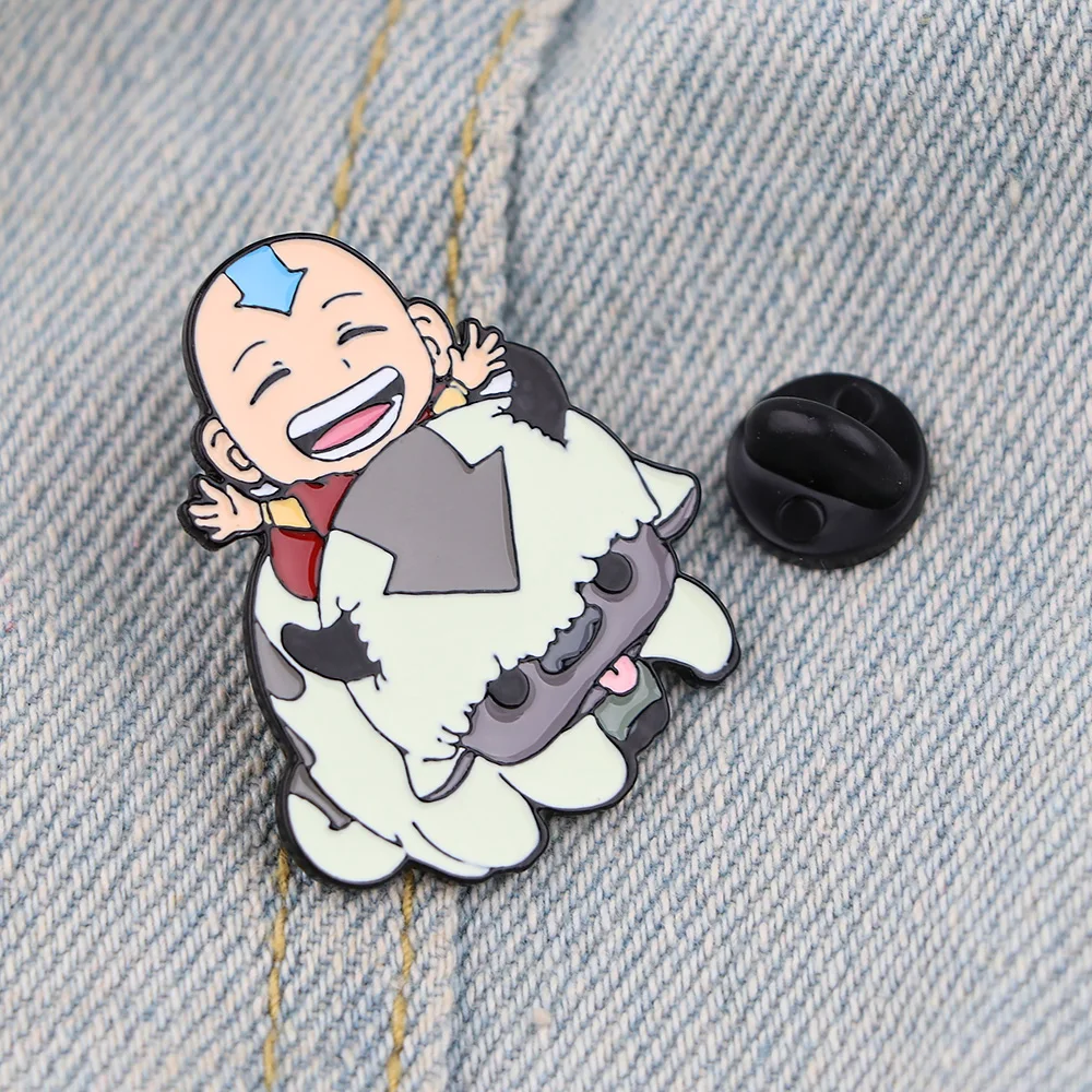 Cartoon Anime Avatar Appa Enamel Pin Cute Anime Badges Brooch for Clothes Backpack Hat Fashion Jewelry Accessories Friends Gifts