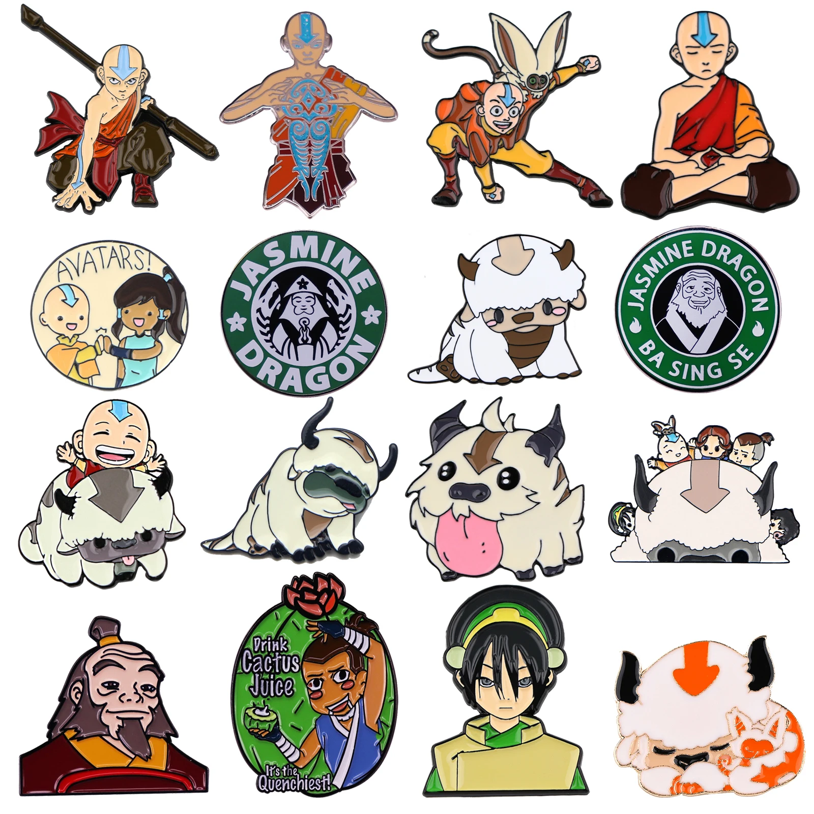 Cartoon Anime Avatar Appa Enamel Pin Cute Anime Badges Brooch for Clothes Backpack Hat Fashion Jewelry Accessories Friends Gifts