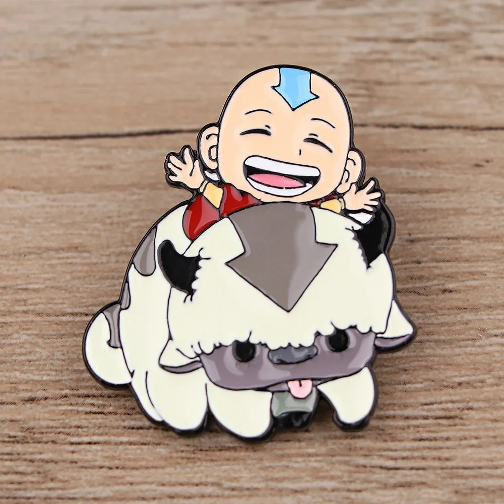 Cartoon Anime Avatar Appa Enamel Pin Cute Anime Badges Brooch for Clothes Backpack Hat Fashion Jewelry Accessories Friends Gifts