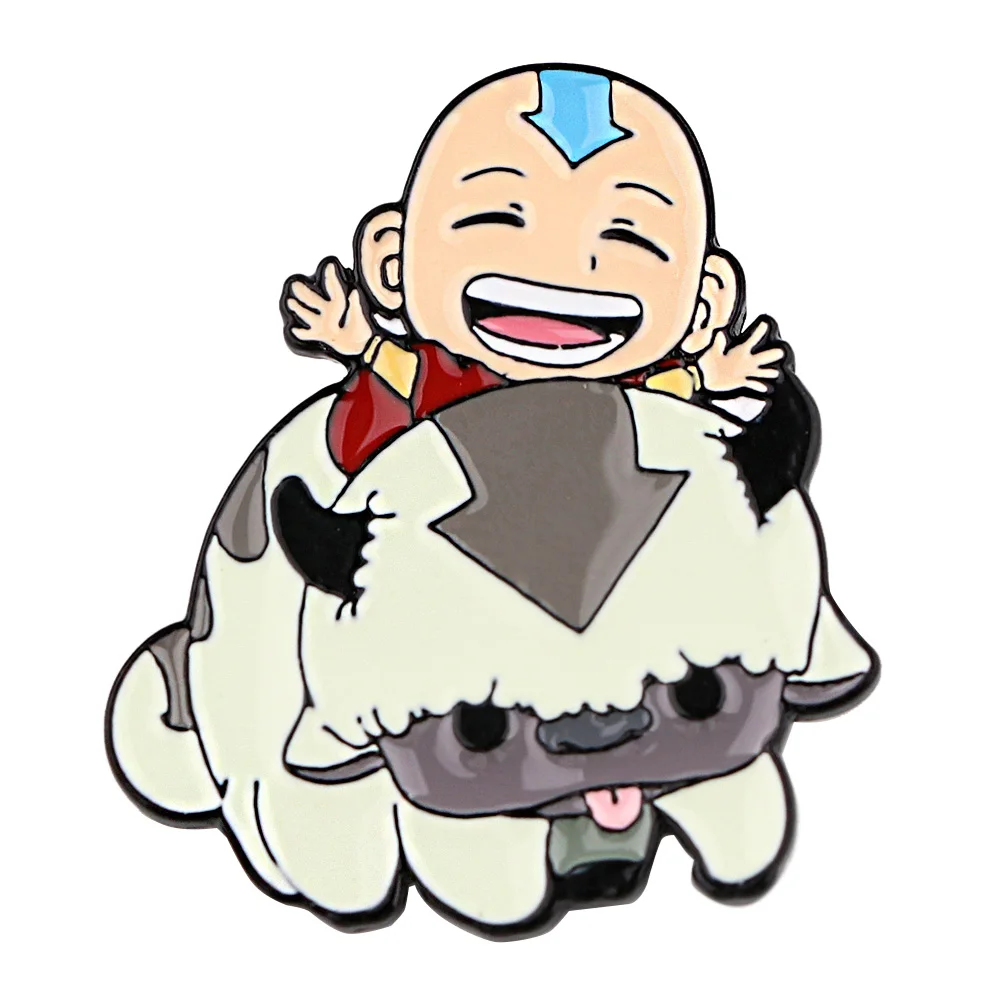Cartoon Anime Avatar Appa Enamel Pin Cute Anime Badges Brooch for Clothes Backpack Hat Fashion Jewelry Accessories Friends Gifts