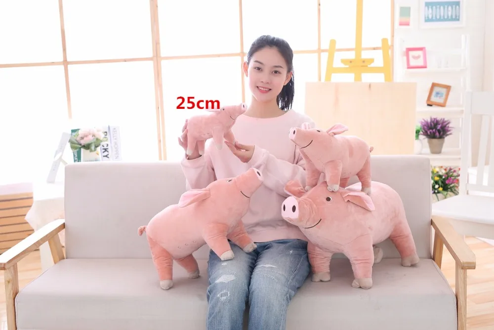 Miaoowa 1pc 25cm Cute Cartoon Pig Plush Toy Stuffed Soft Animal Pig Doll for Children's Gift Kids Toy Kawaii Gift for Girls