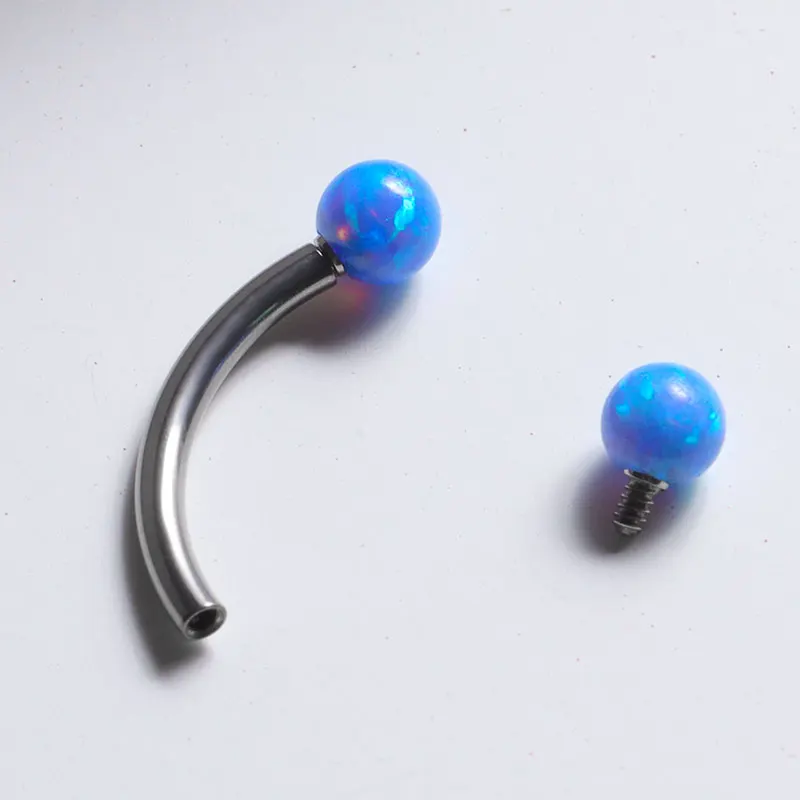 F136 Titanium Banana Curved Lip Navel Piercing 16g 6/8/10/12/14mm Eyebrow Curved Barbell Lip Ring Snug Daith Helix Rook Earring