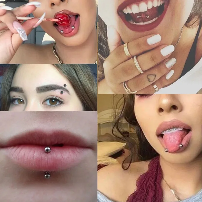 F136 Titanium Banana Curved Lip Navel Piercing 16g 6/8/10/12/14mm Eyebrow Curved Barbell Lip Ring Snug Daith Helix Rook Earring