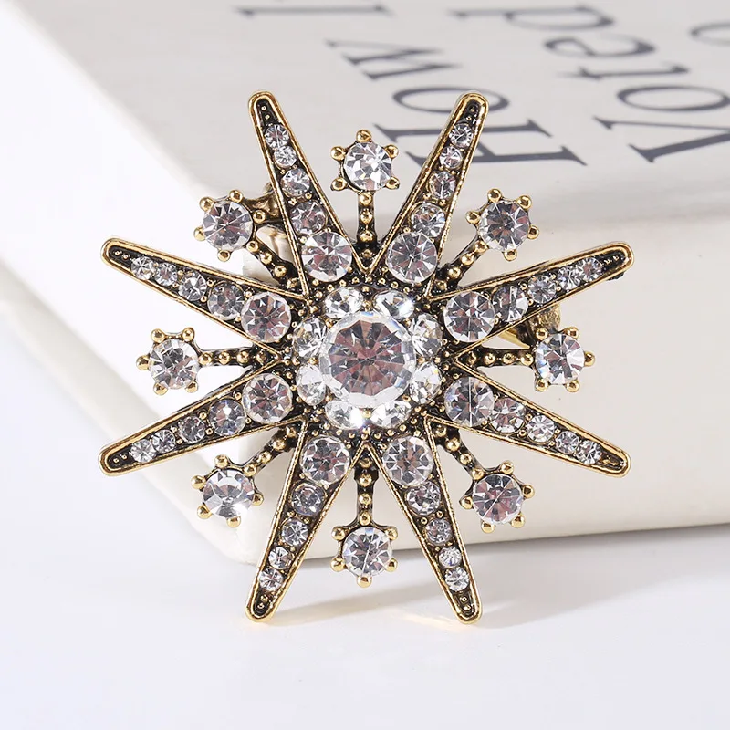Baroque Vintage Cross Pearl Rhinestone Brooches Pins For Women Lady Luxury Exquitsite Badges Retro Wedding Party Corsage Brooch