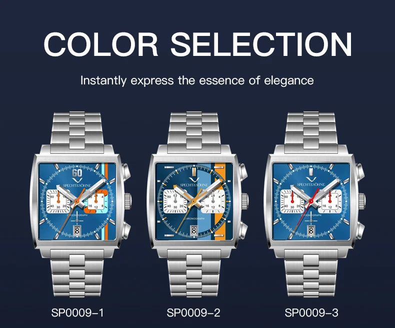 Specht&Sohne 2025 New Men's Watches Quartz Sport Watch Stainless Steel Leather Strap Japan Miyota VK63 Chronograph Reloj Hombre
