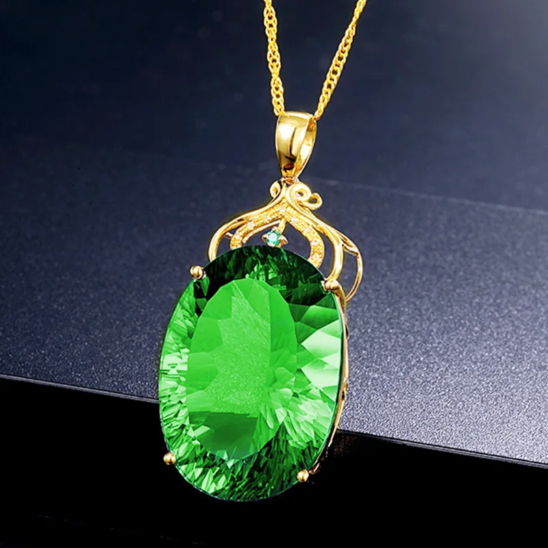 Fashion Income Water Drop Carat Swiss Queen Necklace European and American Queen Crown Jewelry Pendant Gift Goddess