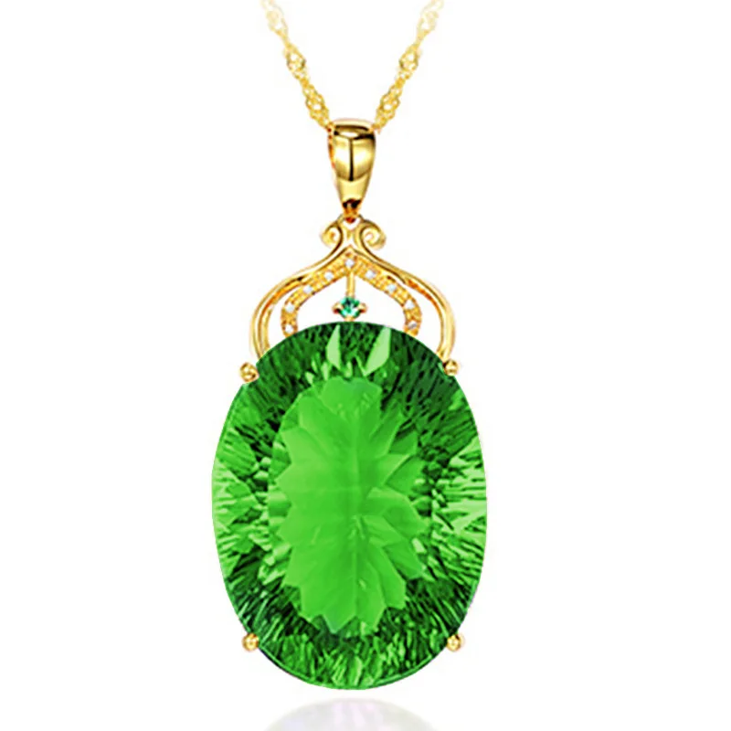 Fashion Income Water Drop Carat Swiss Queen Necklace European and American Queen Crown Jewelry Pendant Gift Goddess