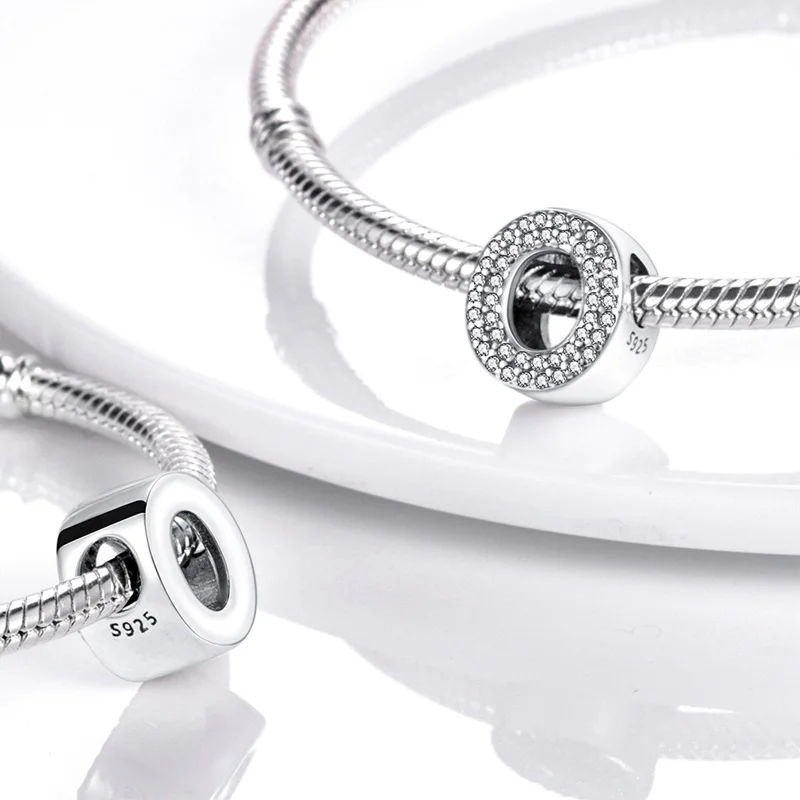 Fit Qikaola Bracelets Charms Plata De Ley 925 Silver 26 Alphabet Letters Charms Beads For Women Fine DIY Birthday Jewelry Gifts